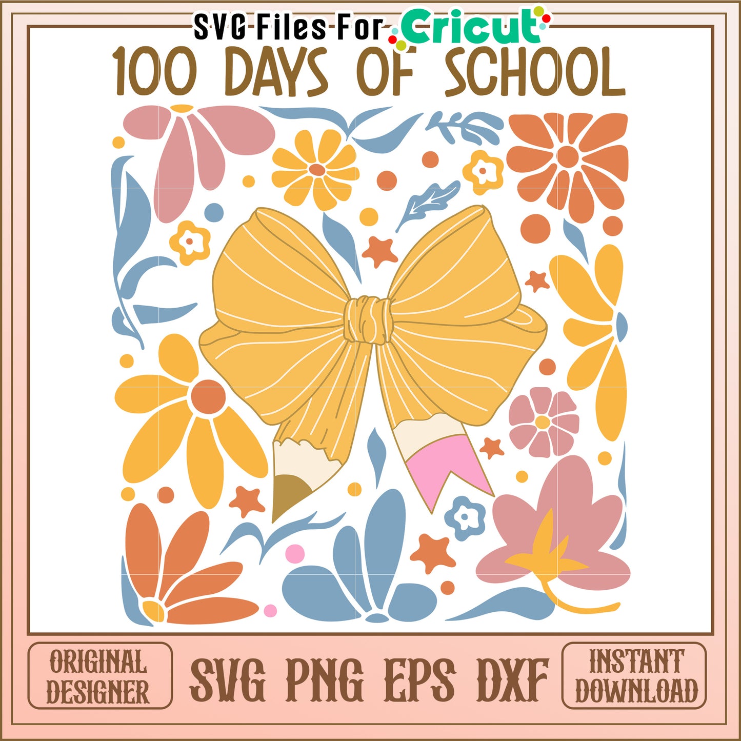 100 Days School SVG Design Download