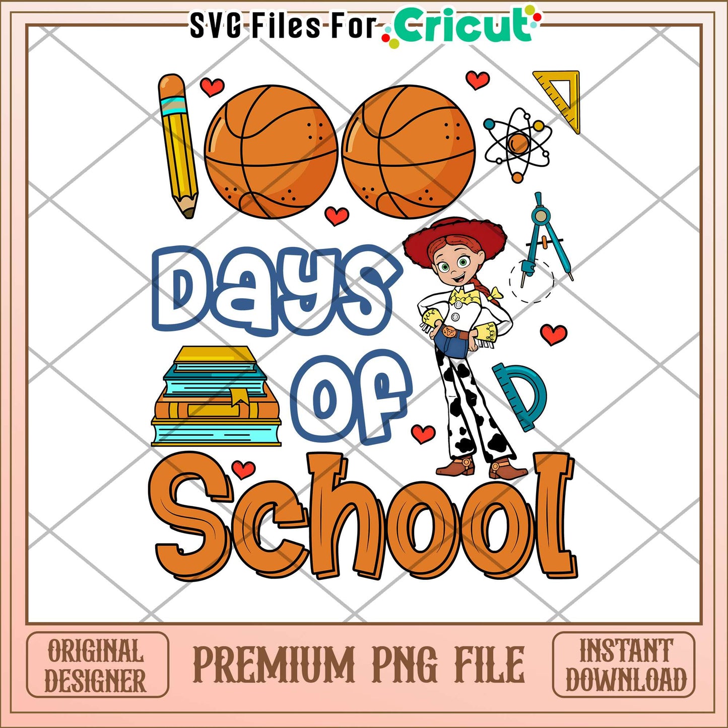 100 days of school jessie character png, disney school png