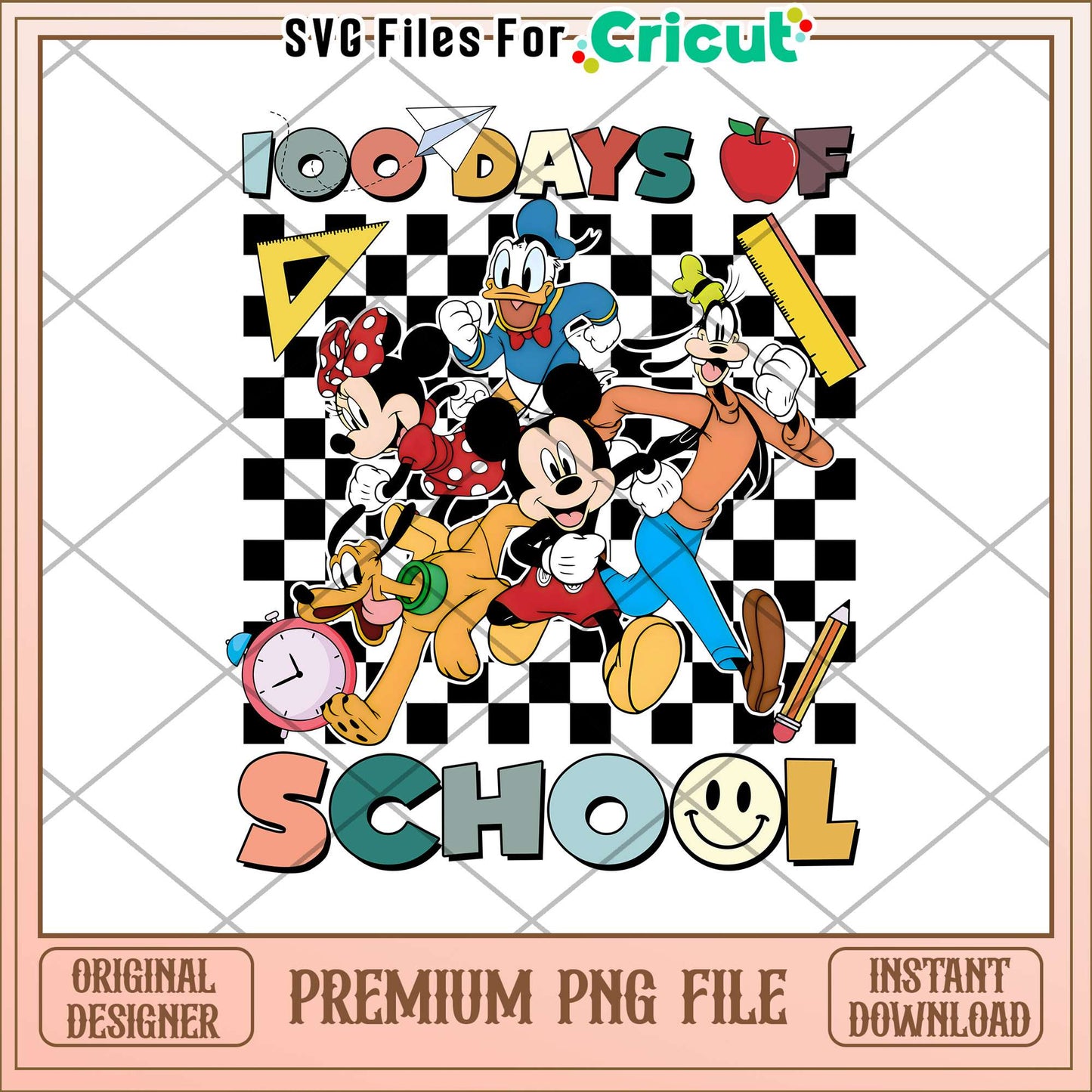 100 days of school png, disney school png, mickey friends png