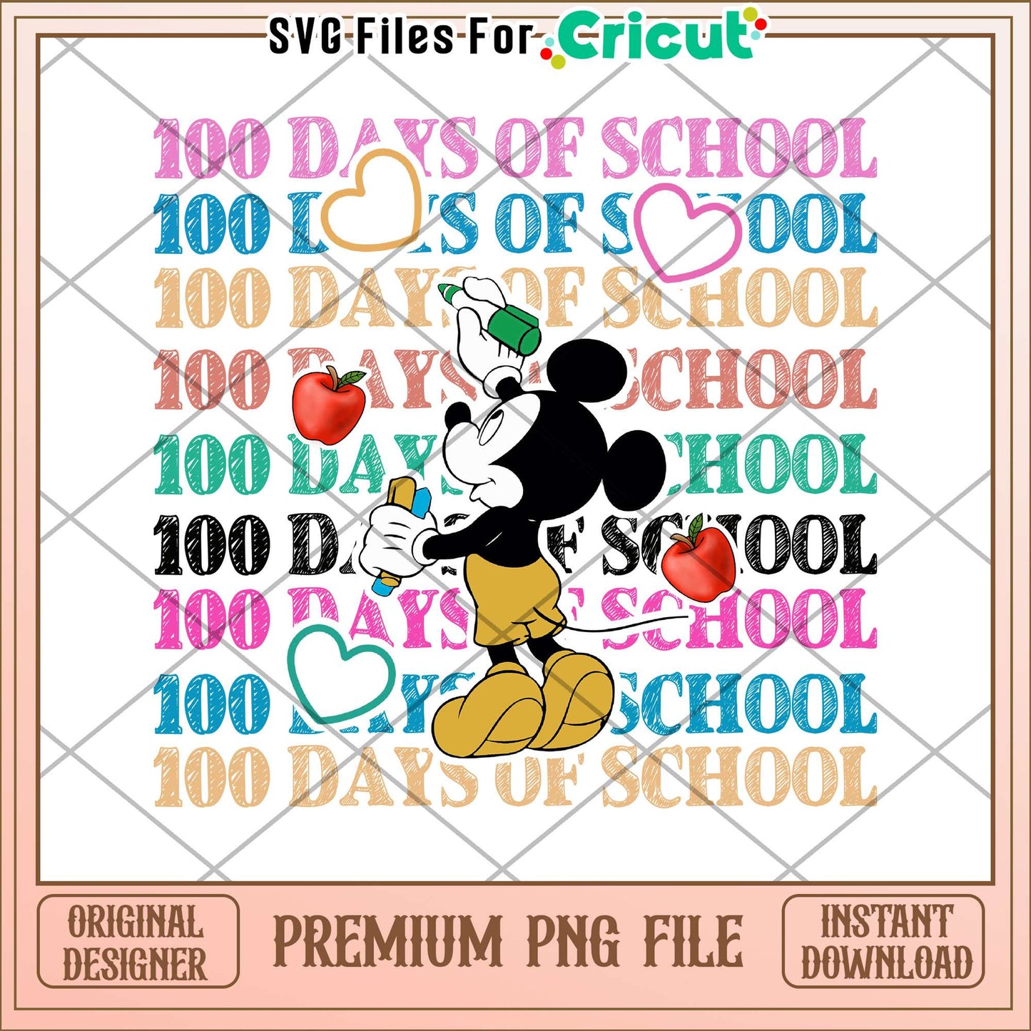100 days of school png, mickey drawing png, disney school png