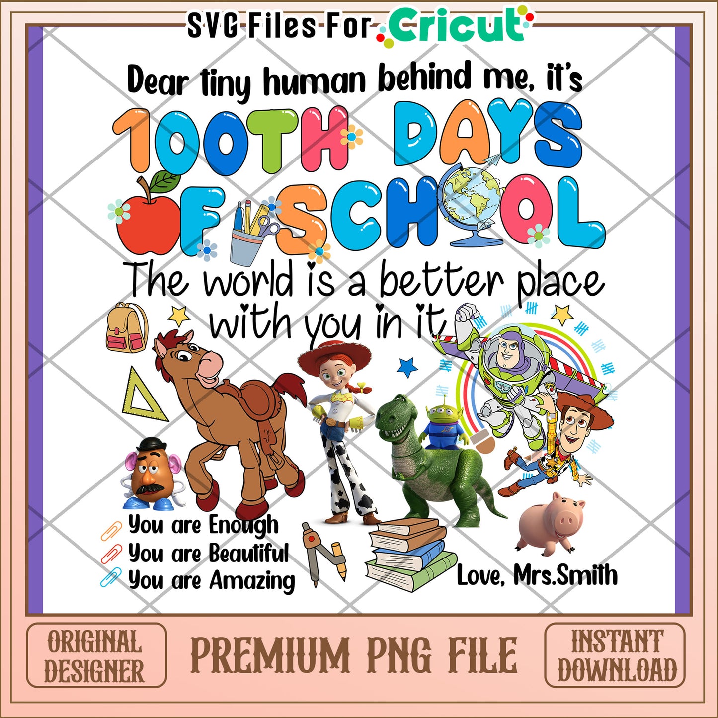 100th Day Of School PNG Toy Story Design