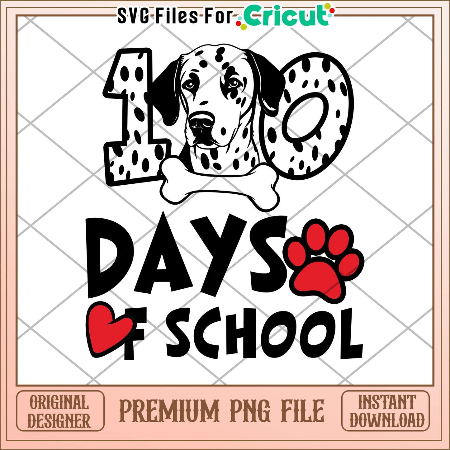 101 Dalmatians 100th days of shcool png, school day png, movie png