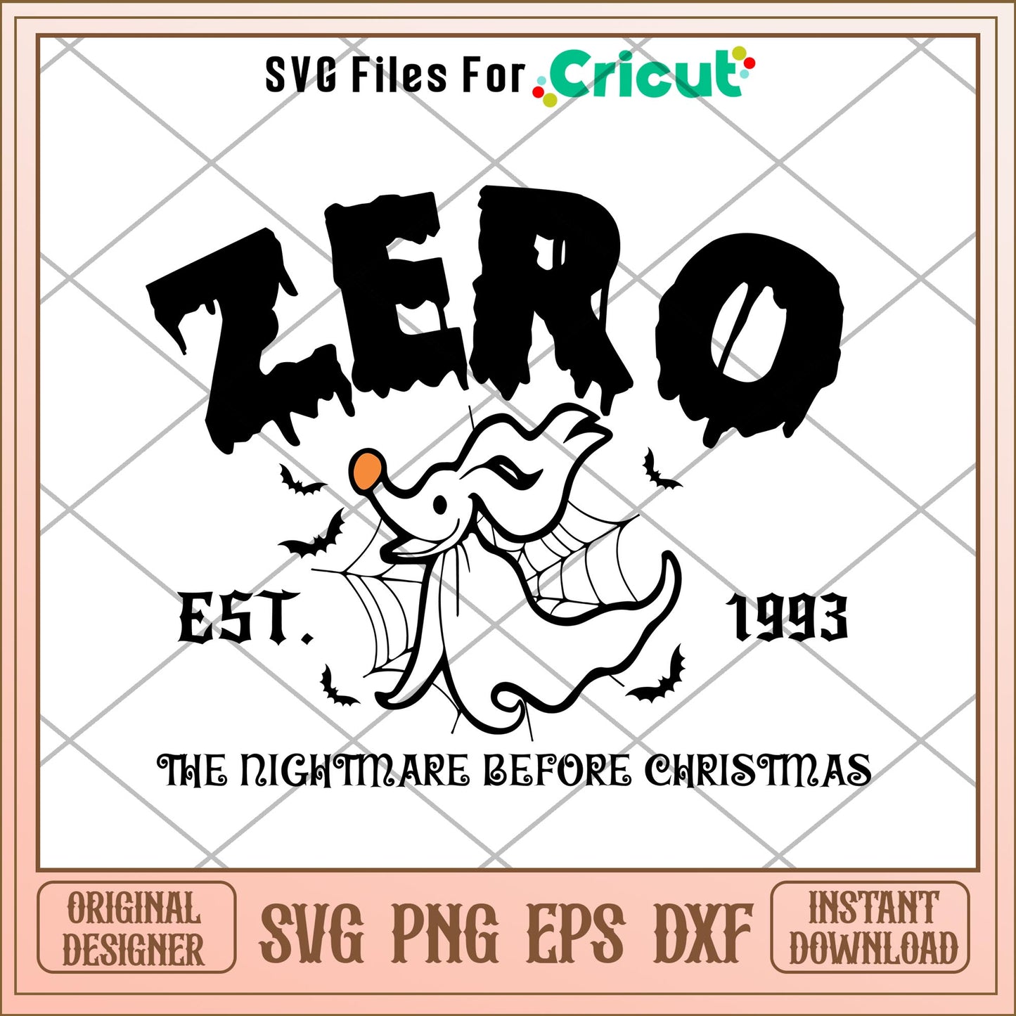 1993 Nightmare Before Christmas Zero svg, Nightmare Before Christmas svg, Digital Download
