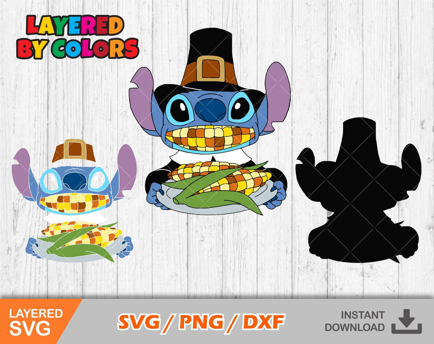 Stitch Thanksgiving Clipart SVG Bundle