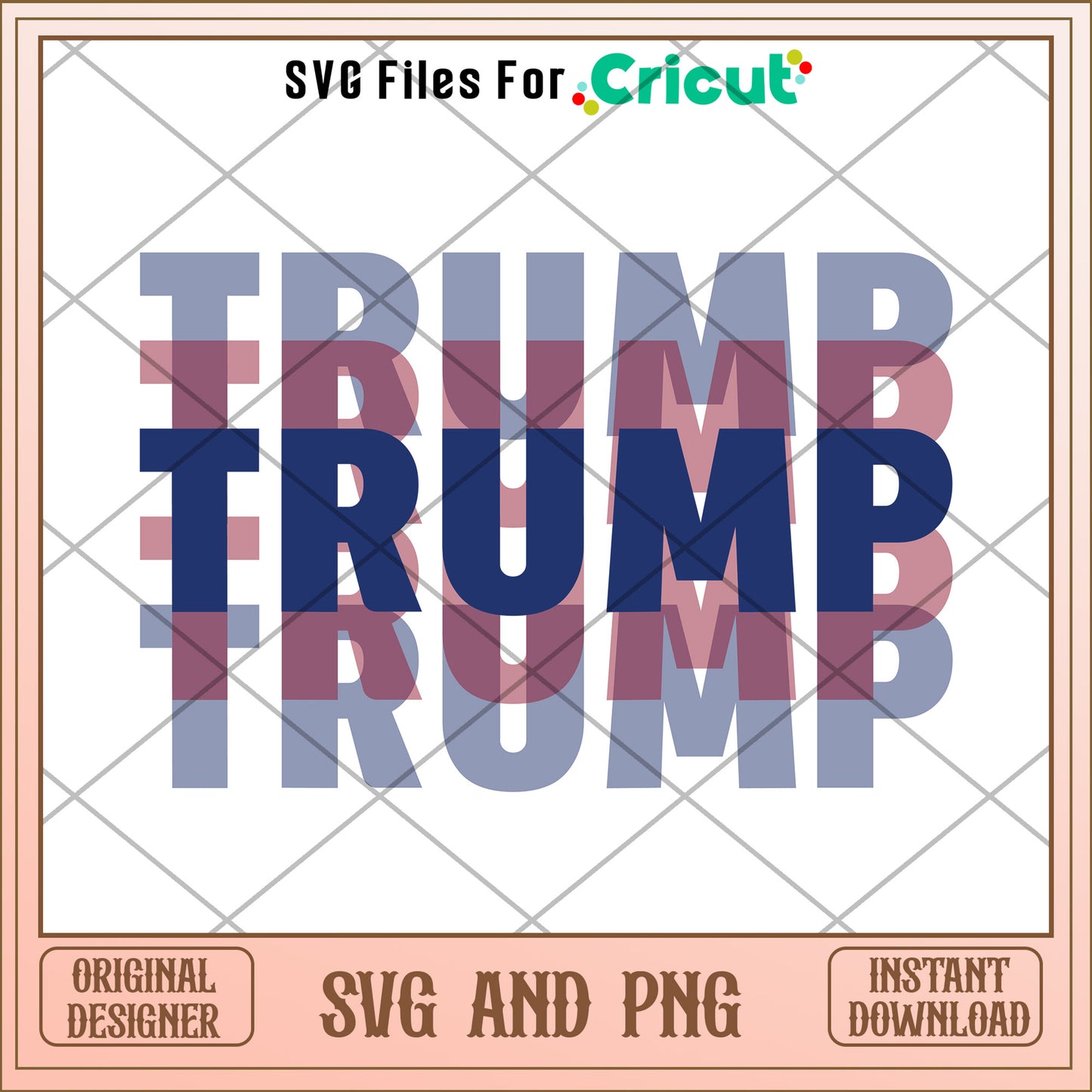 Trump 2024 name desgin SVG