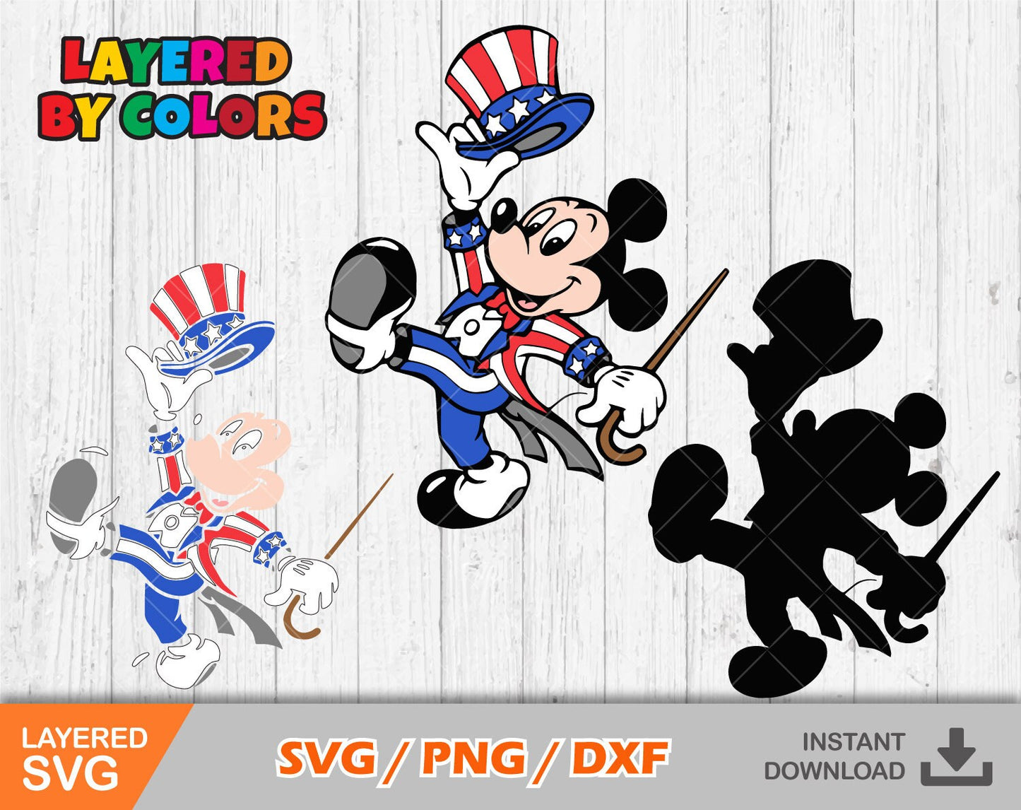 Mickey 4th of July svg clipart Bundle
