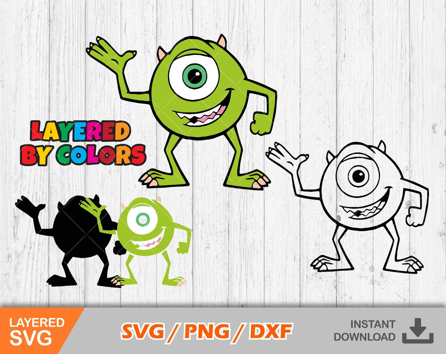 Monsters Inc Mike clipart SVG Bundle