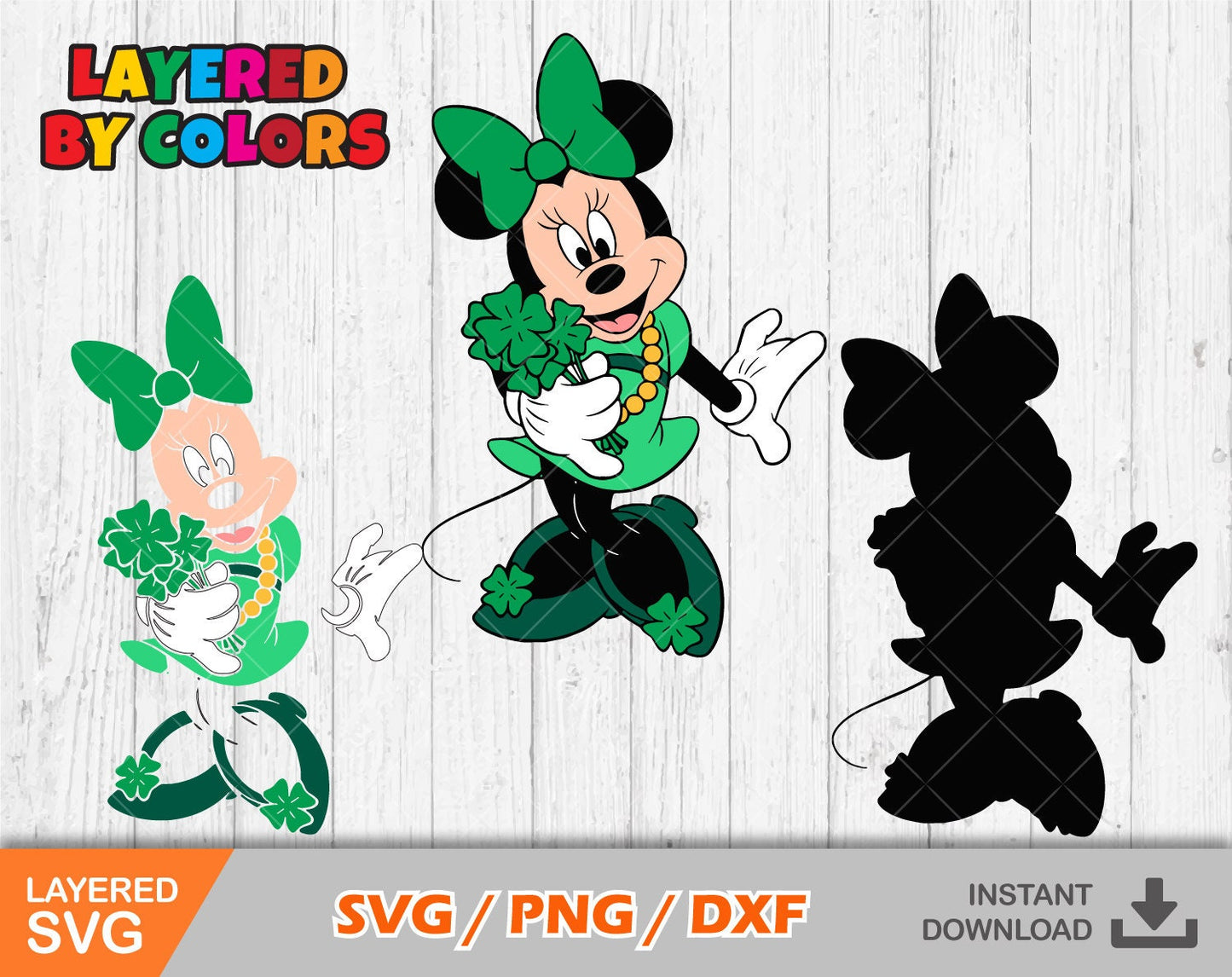 Mini Mouse Saint Patricks Day clipart SVG Bundle