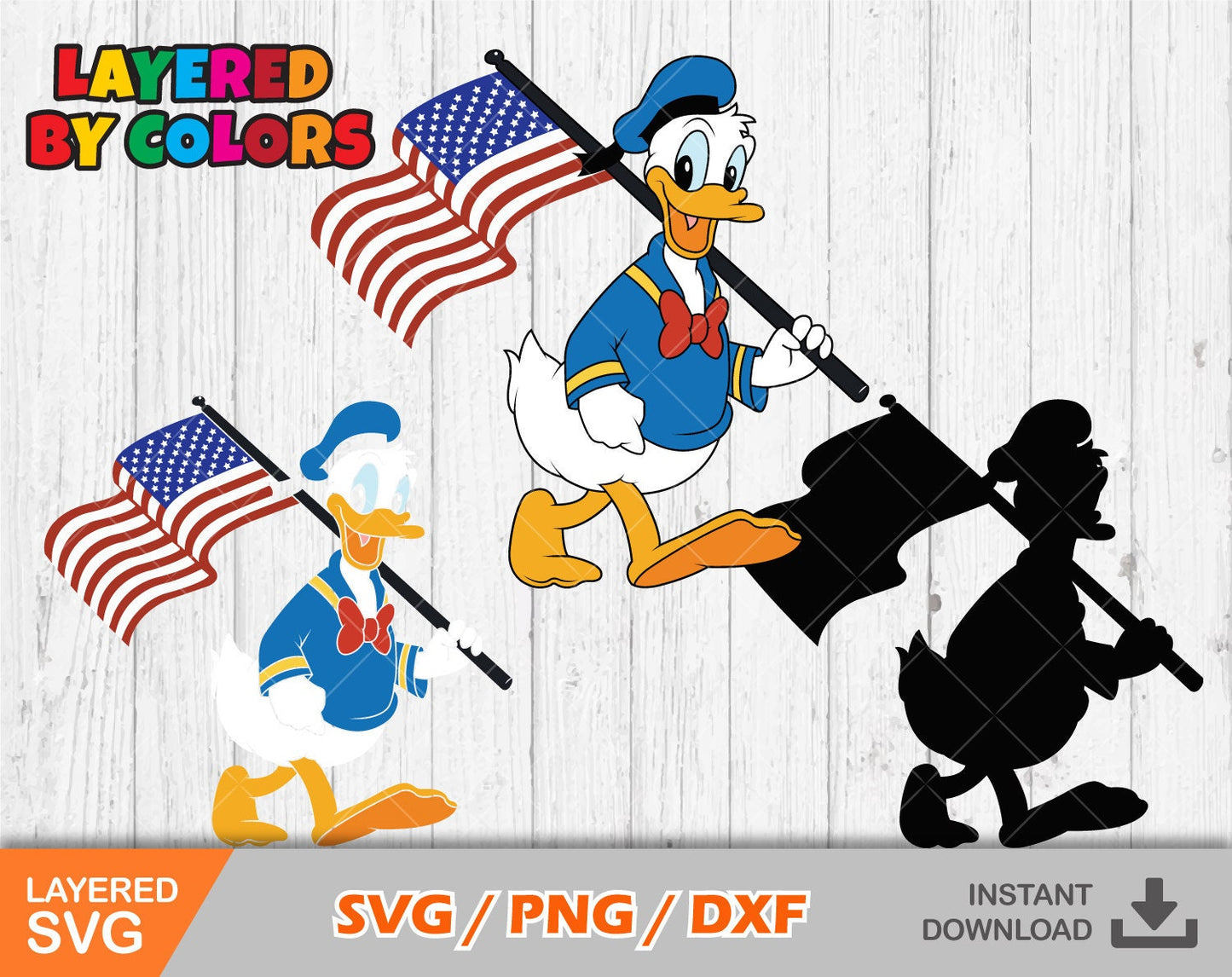 Donald Duck 4th of July SVG Bundle