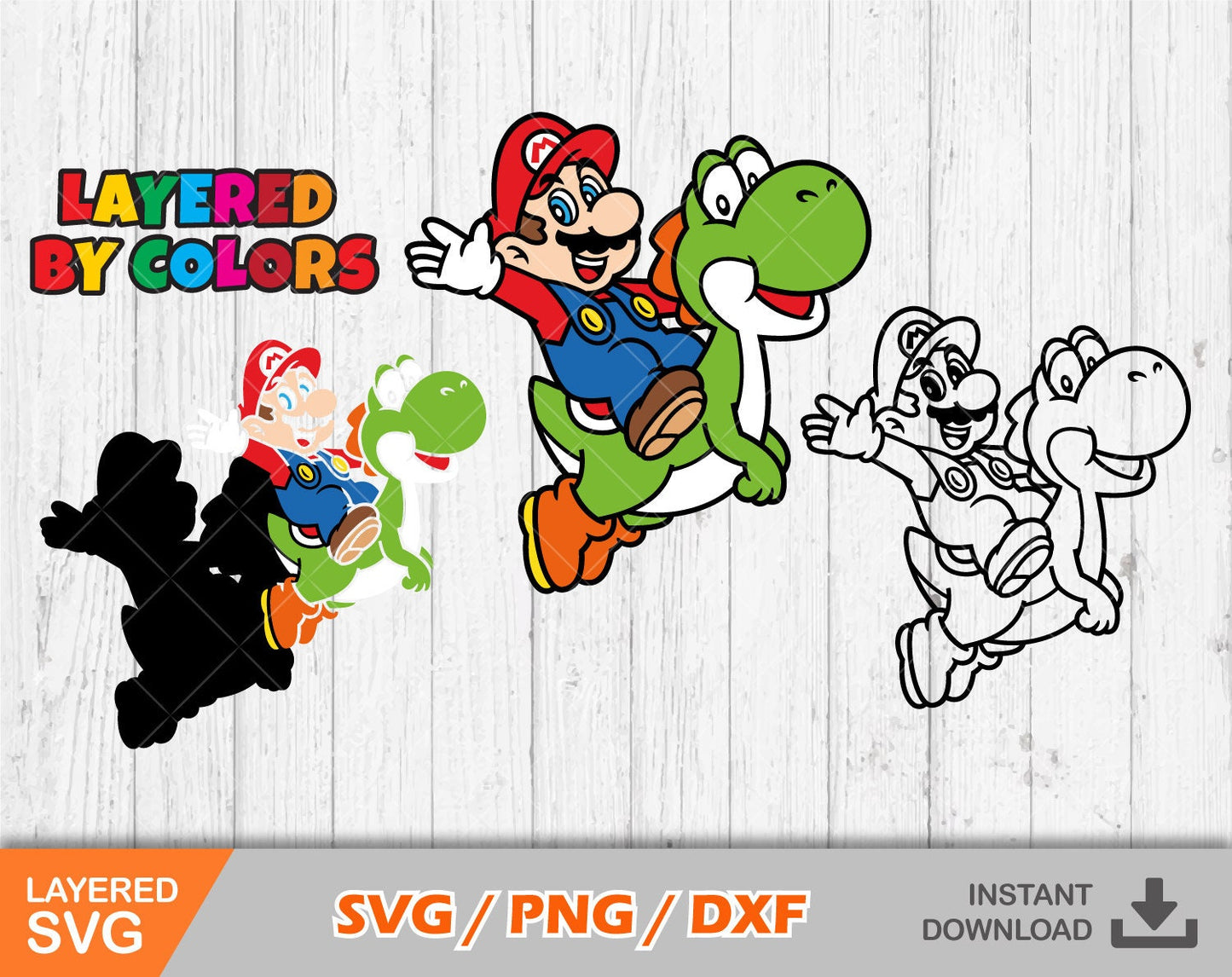 Super Mario clipart SVG Bundle