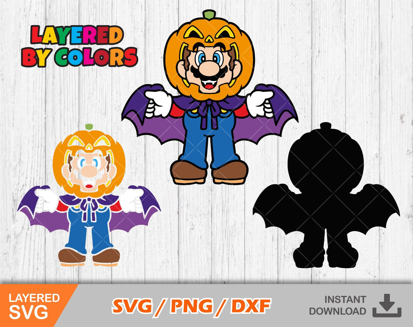 Mario Halloween clipart SVG Bundle