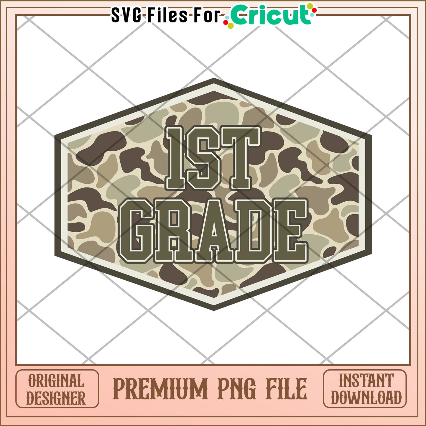 1 st grade camouflage png, cute design png, back to school time png