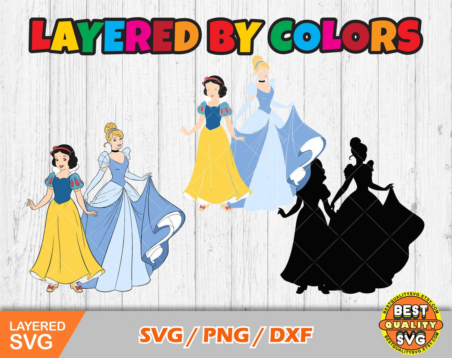 Classic Princesses clipart set SVG Bundle
