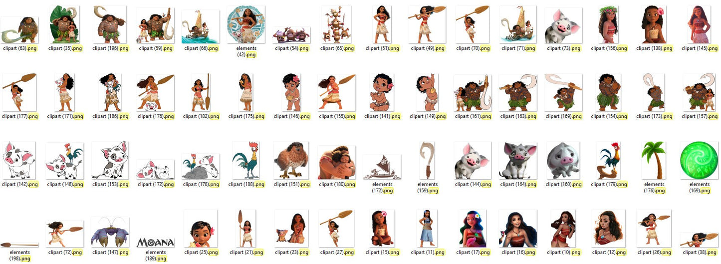 Moana disney SVG Bundle