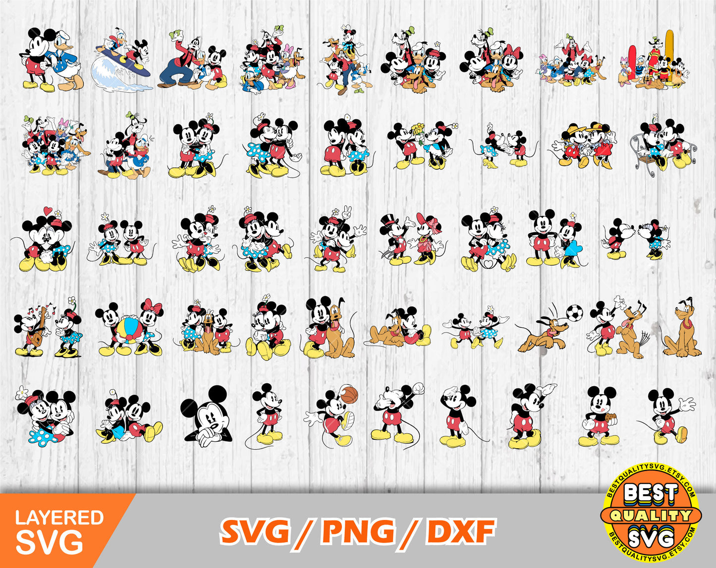 Classic Mickey and friends SVG Bundle