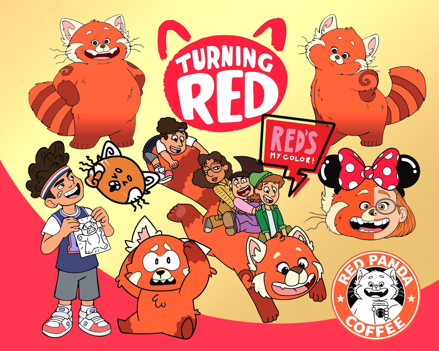 Turning Red SVG, PNG Bundle