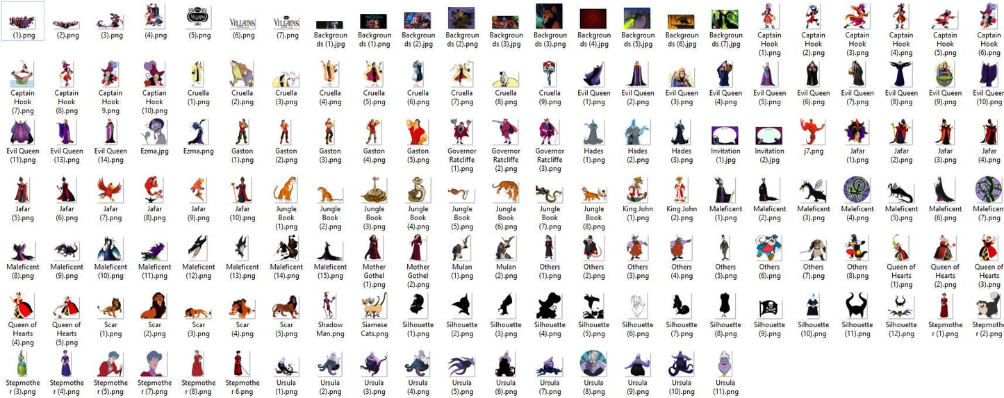 Villains Clipart PNG mega bundle