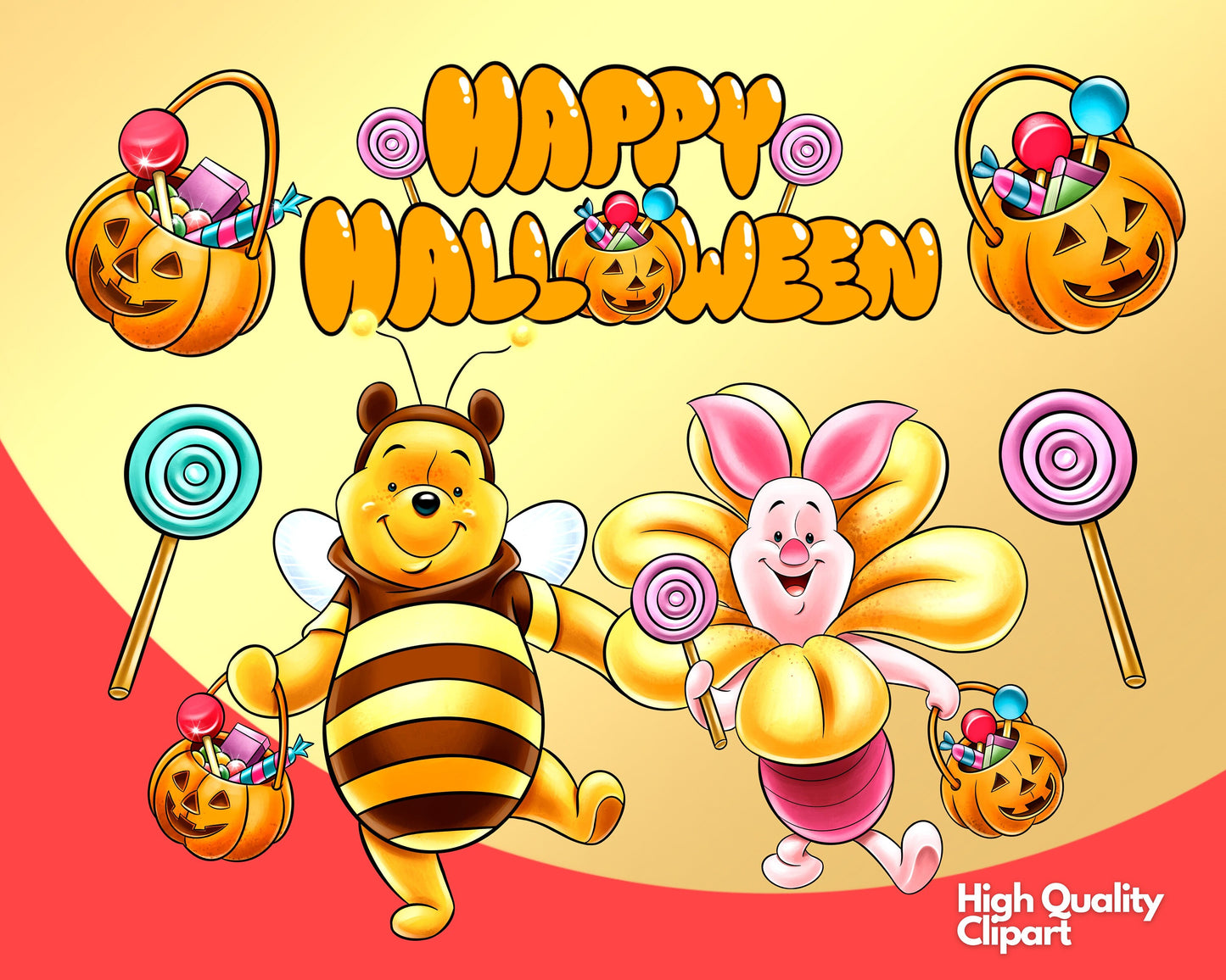 Winnie Halloween PNG Bundle