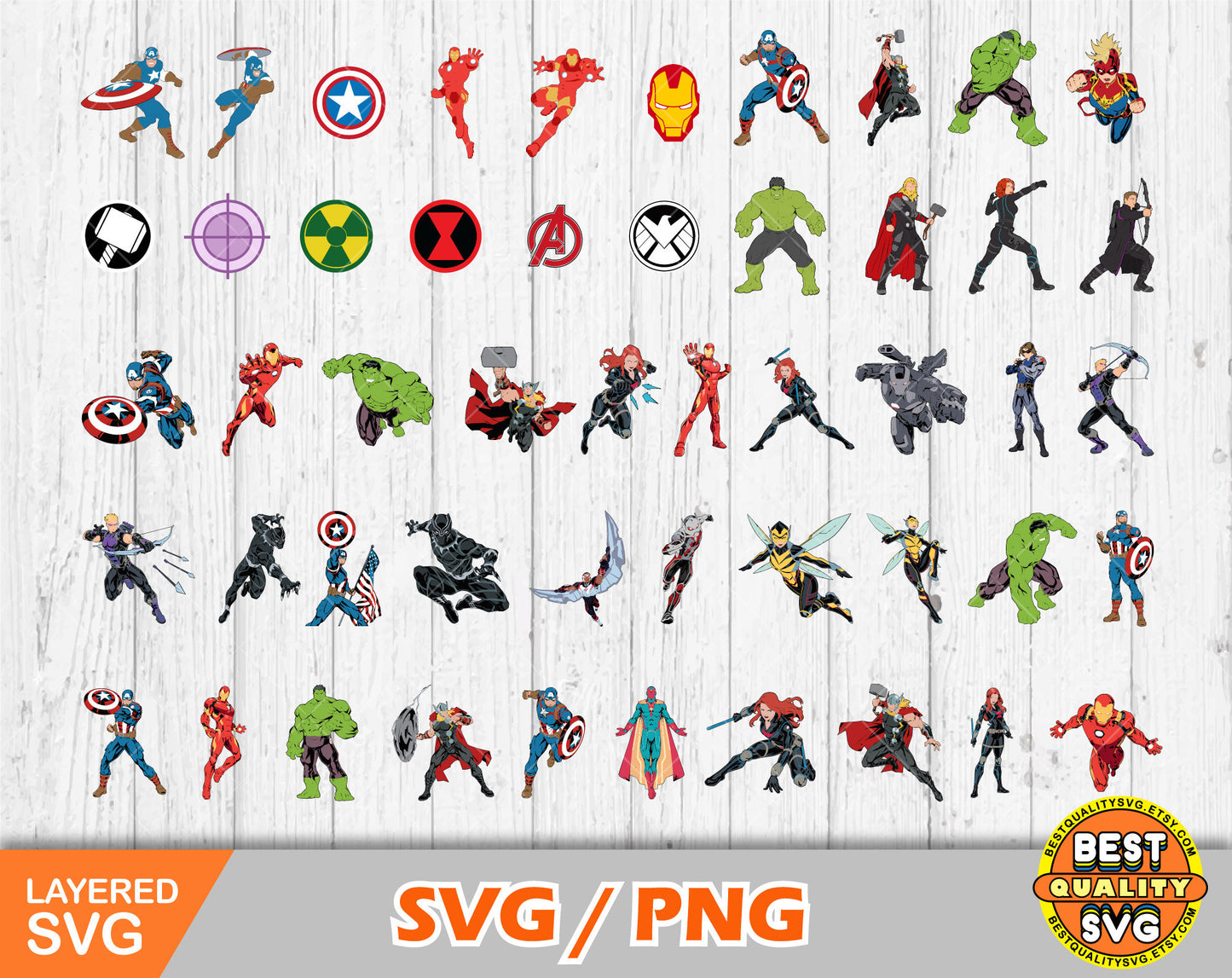 Avengers hero clipart SVG Bundle