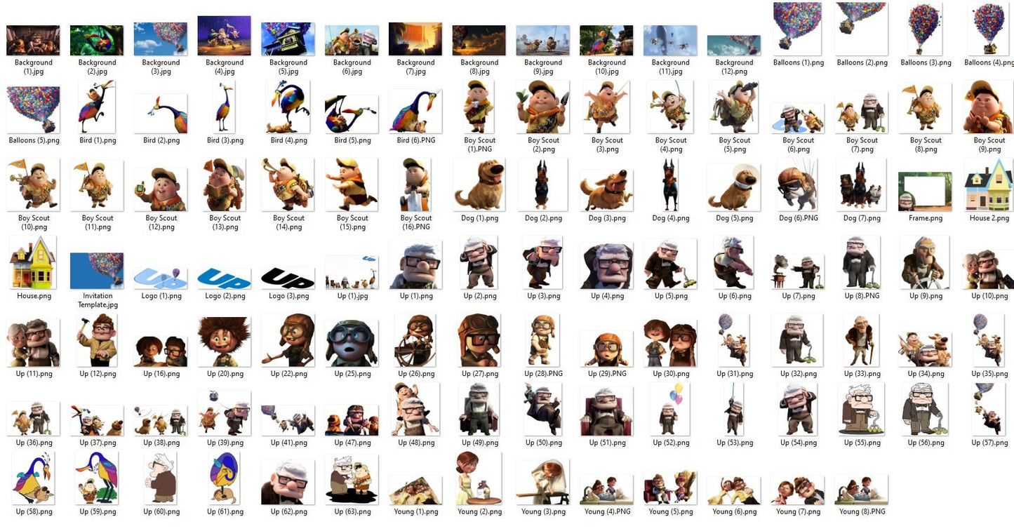 Up PNG Clipart mega bundle