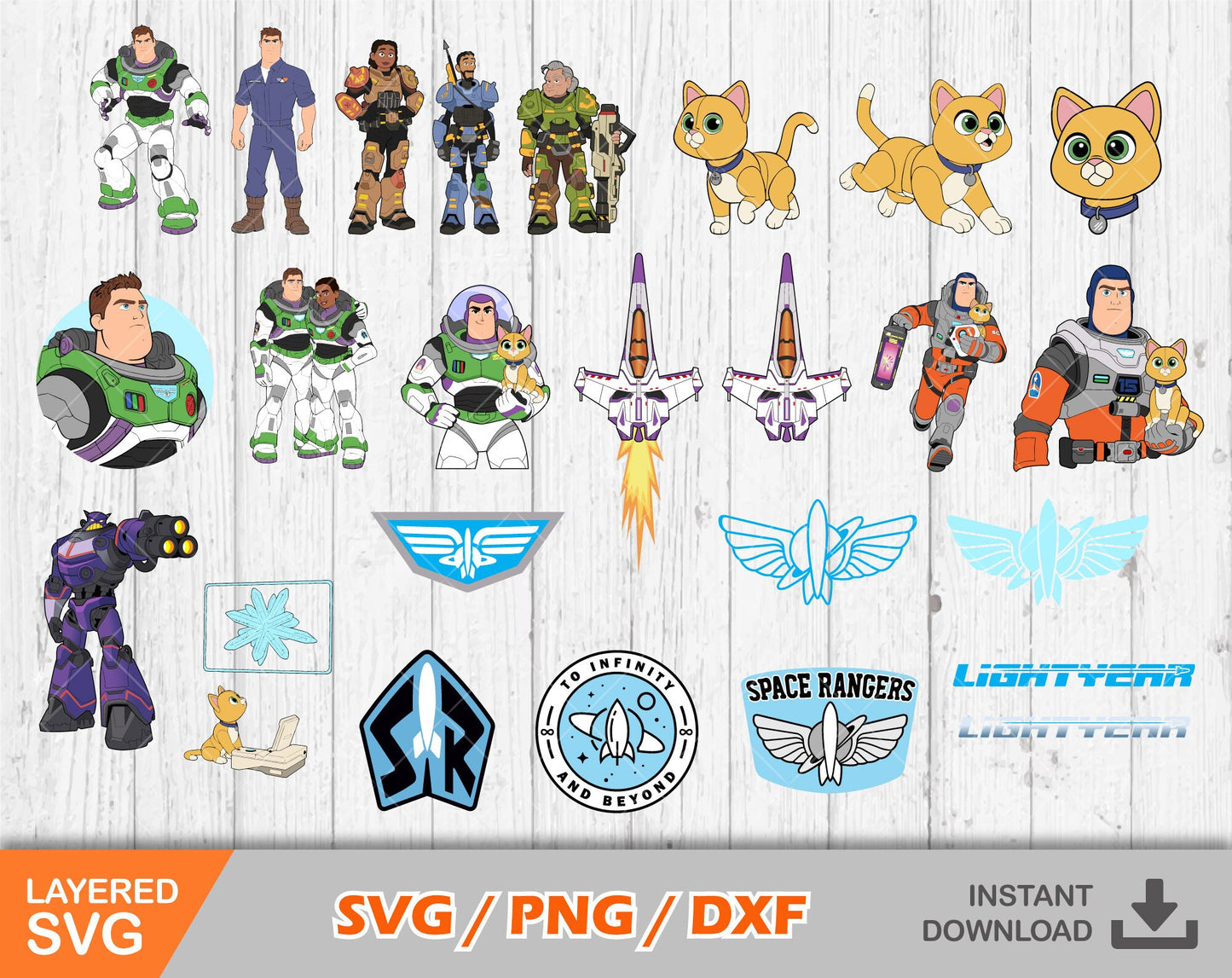 Disney Lightyear clipart SVG Bundle