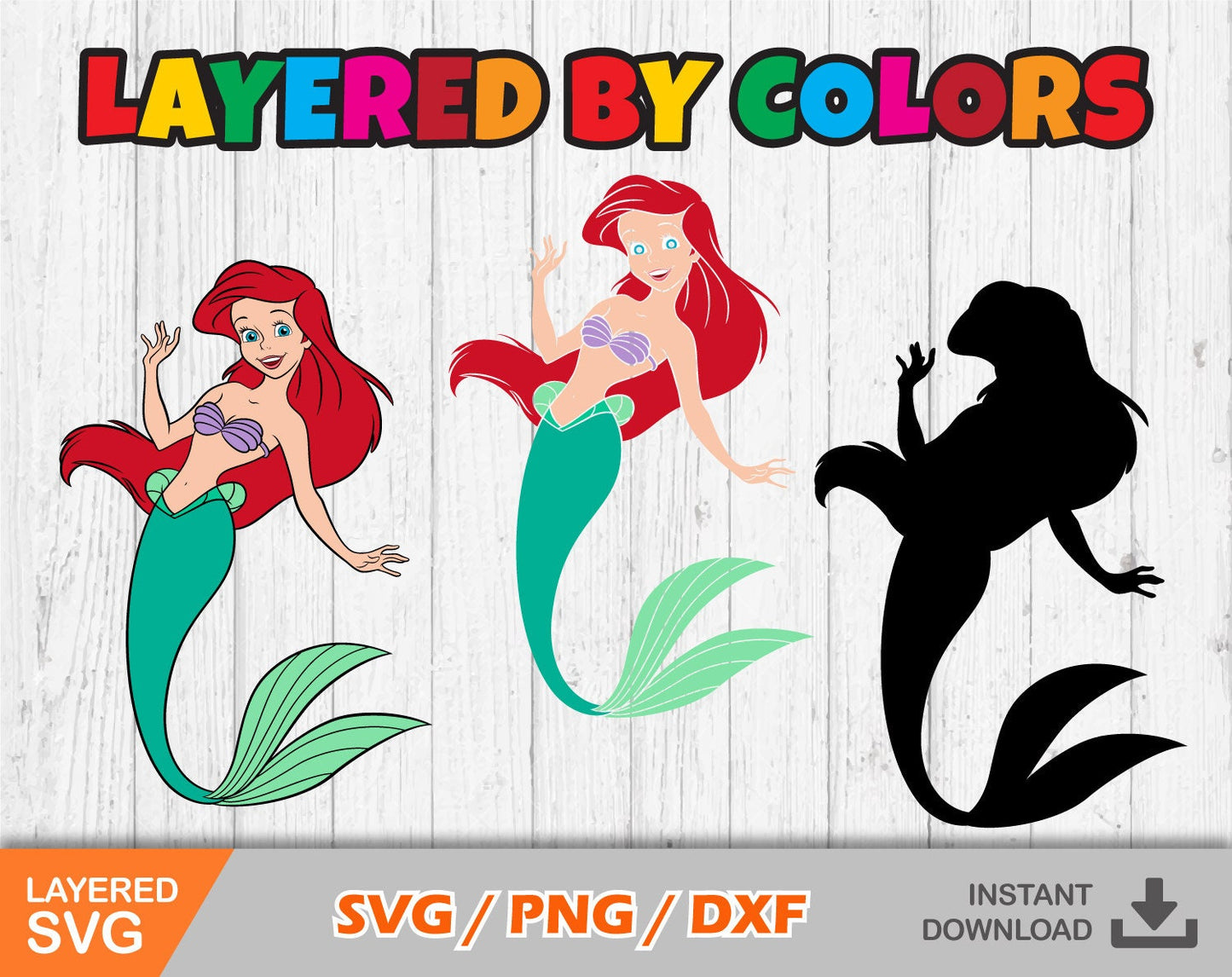 Little Mermaid clipart SVG Bundle