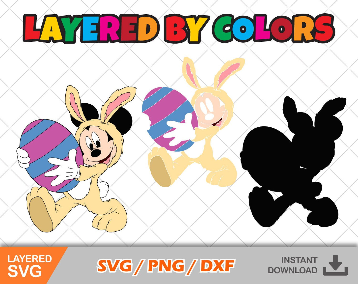 Mickey and Friends Easter cliparts SVG Bundle