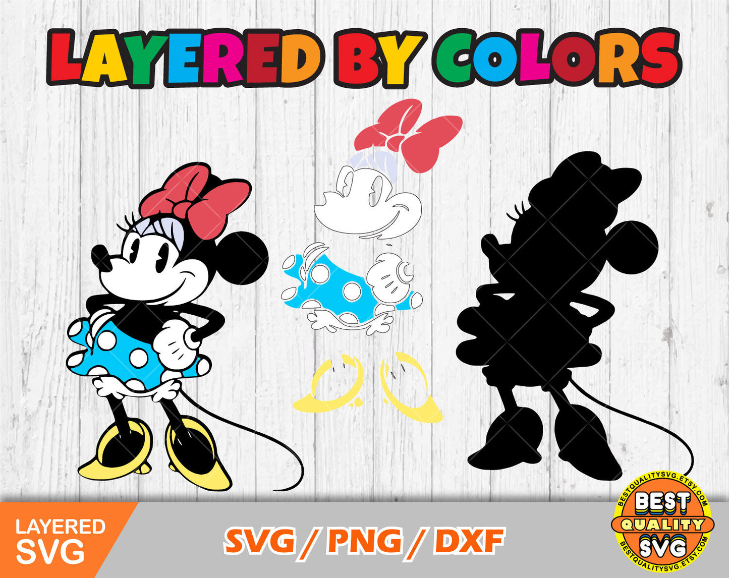 Classic Minniee clipart set SVG Bundle