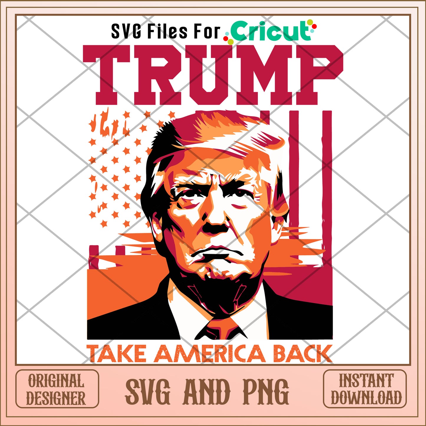 Trump try take america back SVG