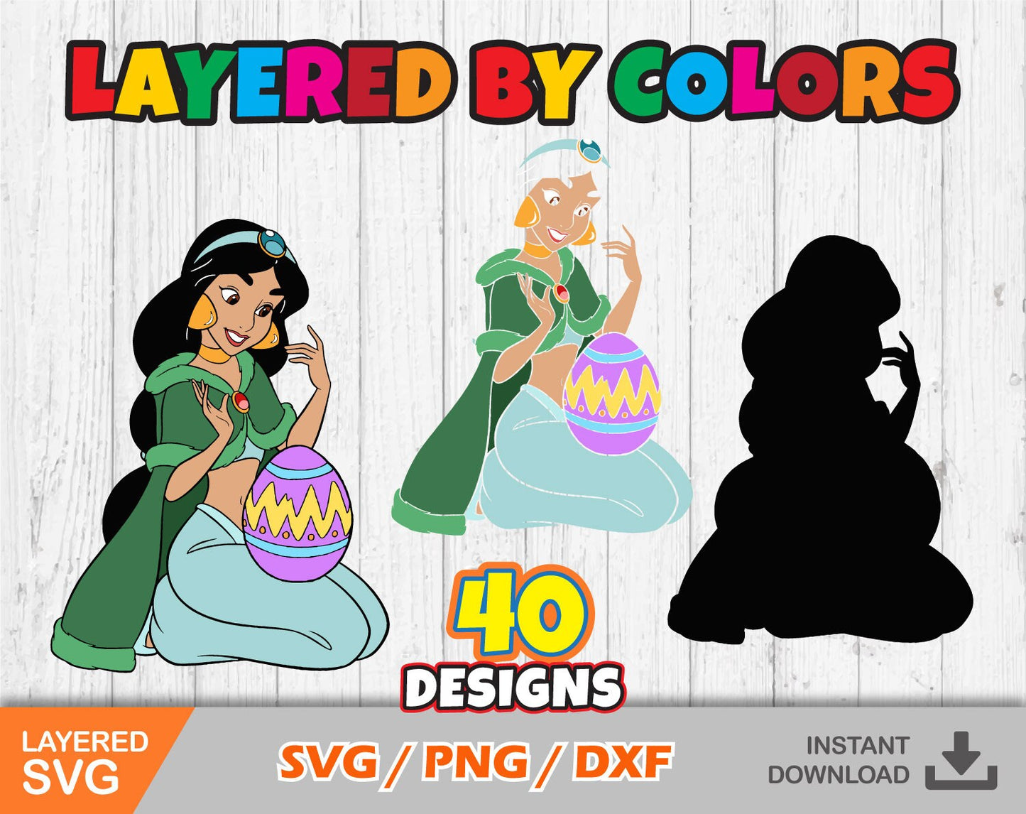 Princess Easter Clipart SVG Bundle