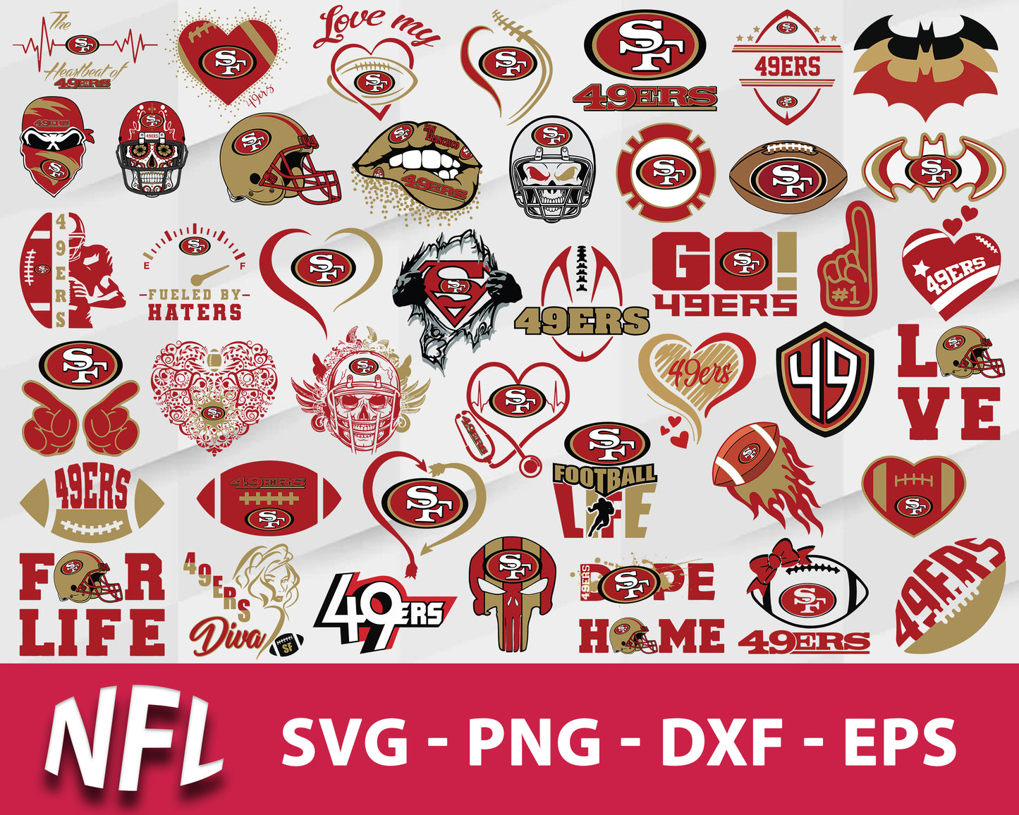 San francisco 49ers logo bundle svg, san francisco 49ers nfl svg