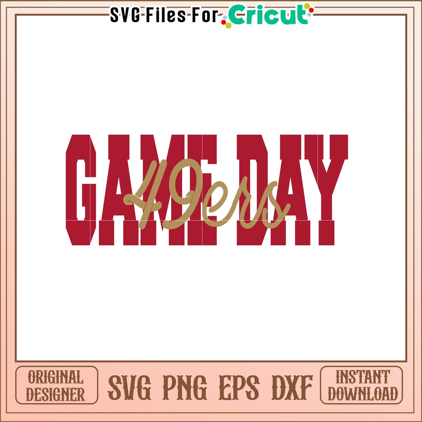49ers Game Day SVG Design