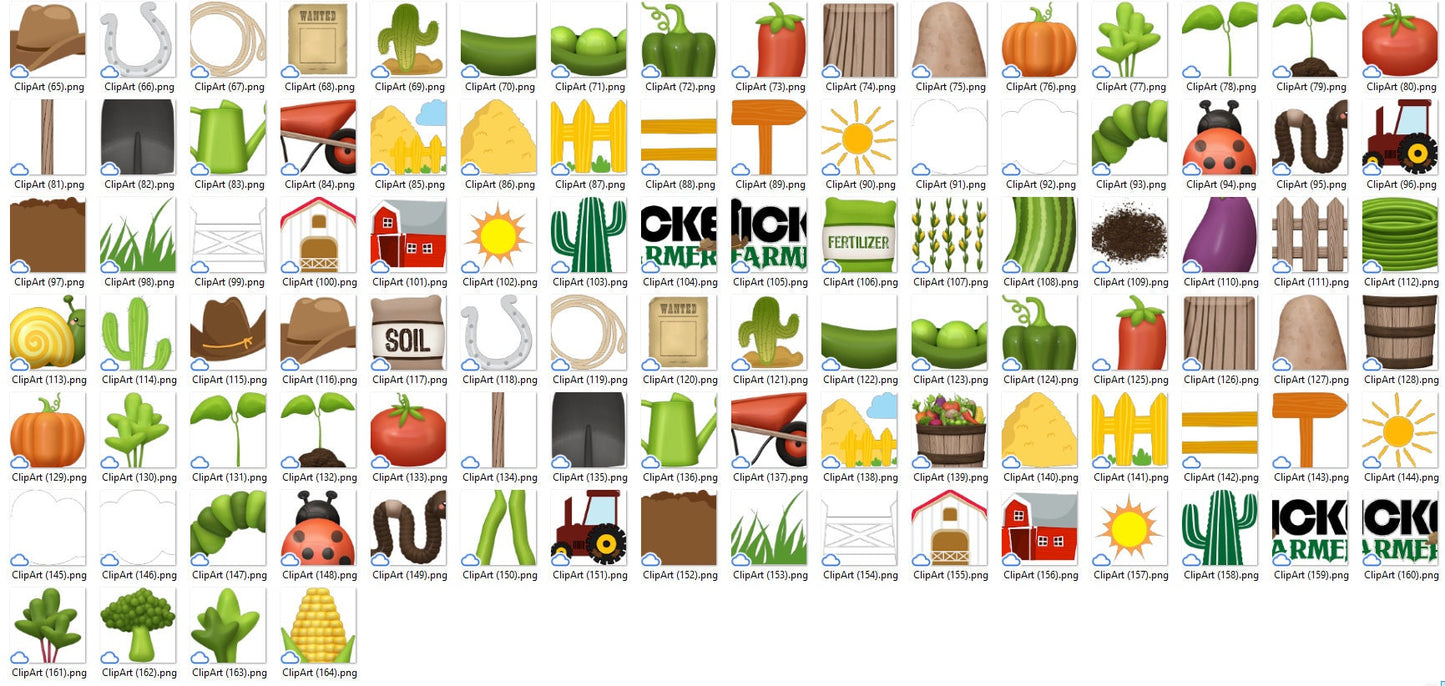 Farmer Mickey clipart PNG Bundle