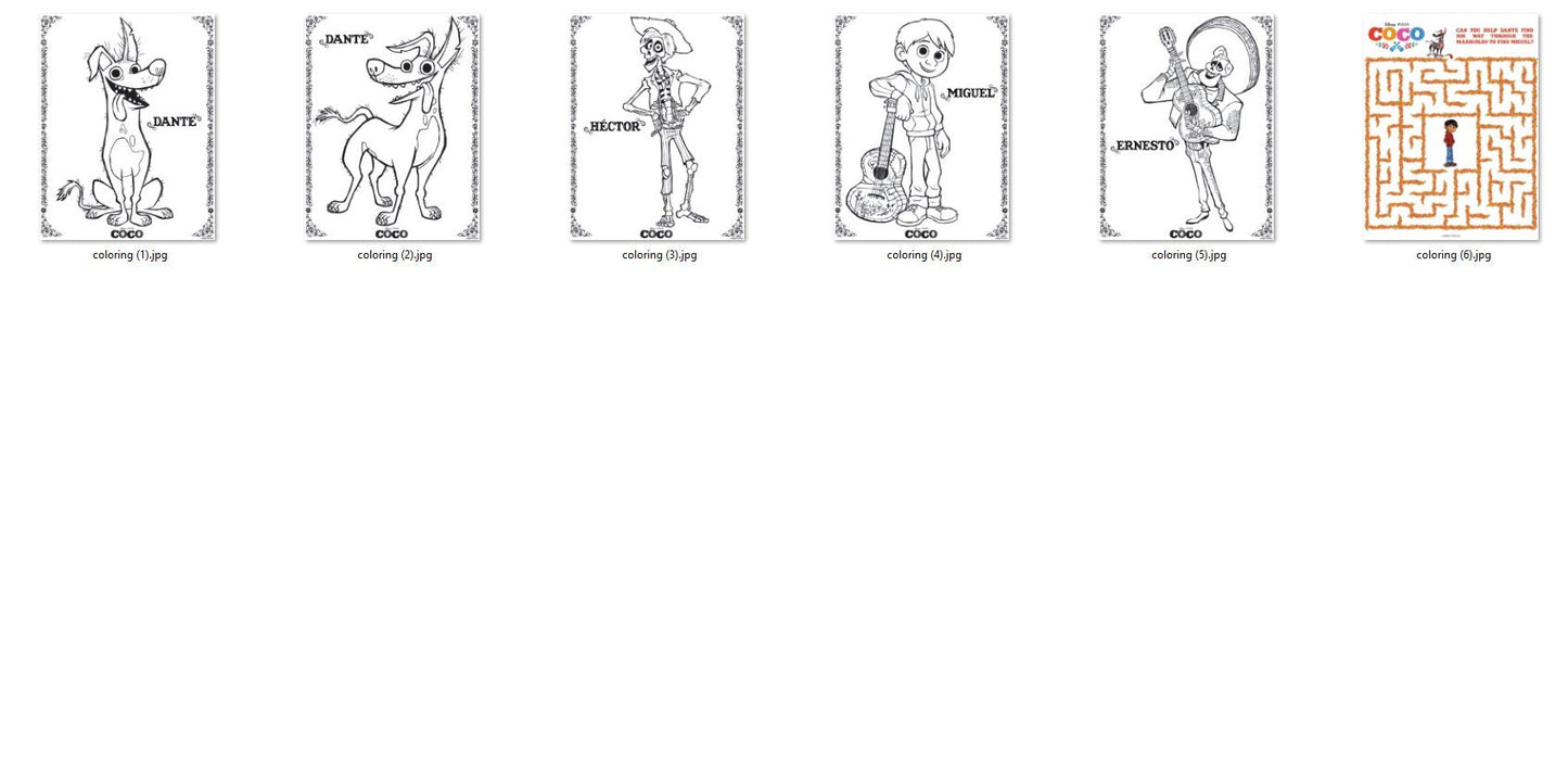 Coco disney Clipart PNG bundle