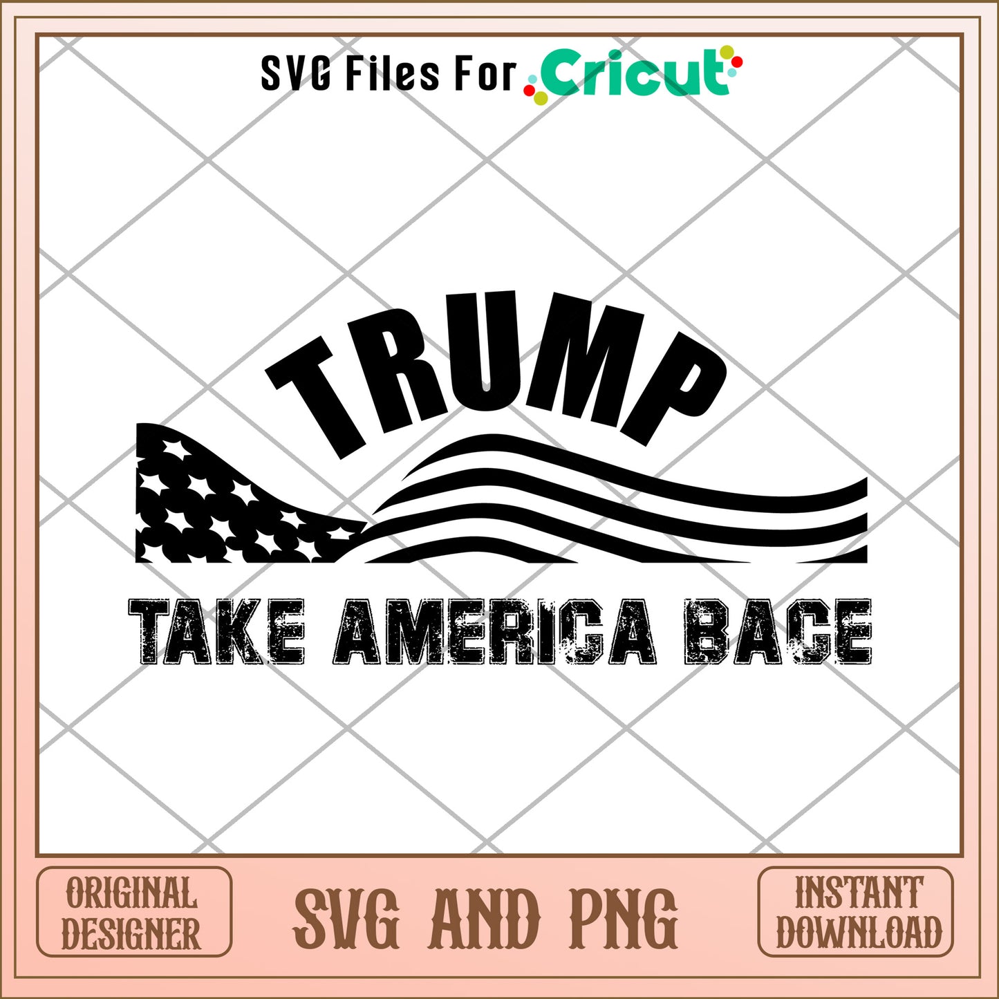 Trump 2024 take america bage SVG