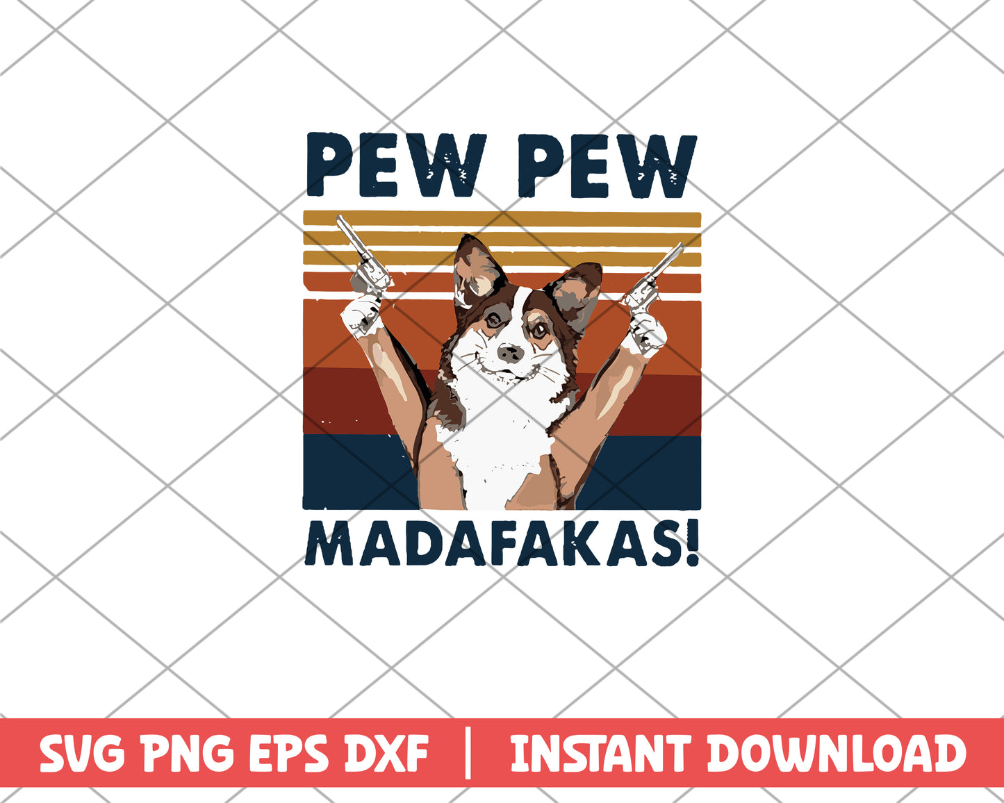 pew pew madafakas dog svg