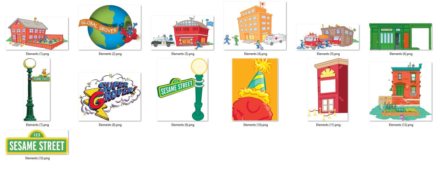 Sesame Monsters png Bundle