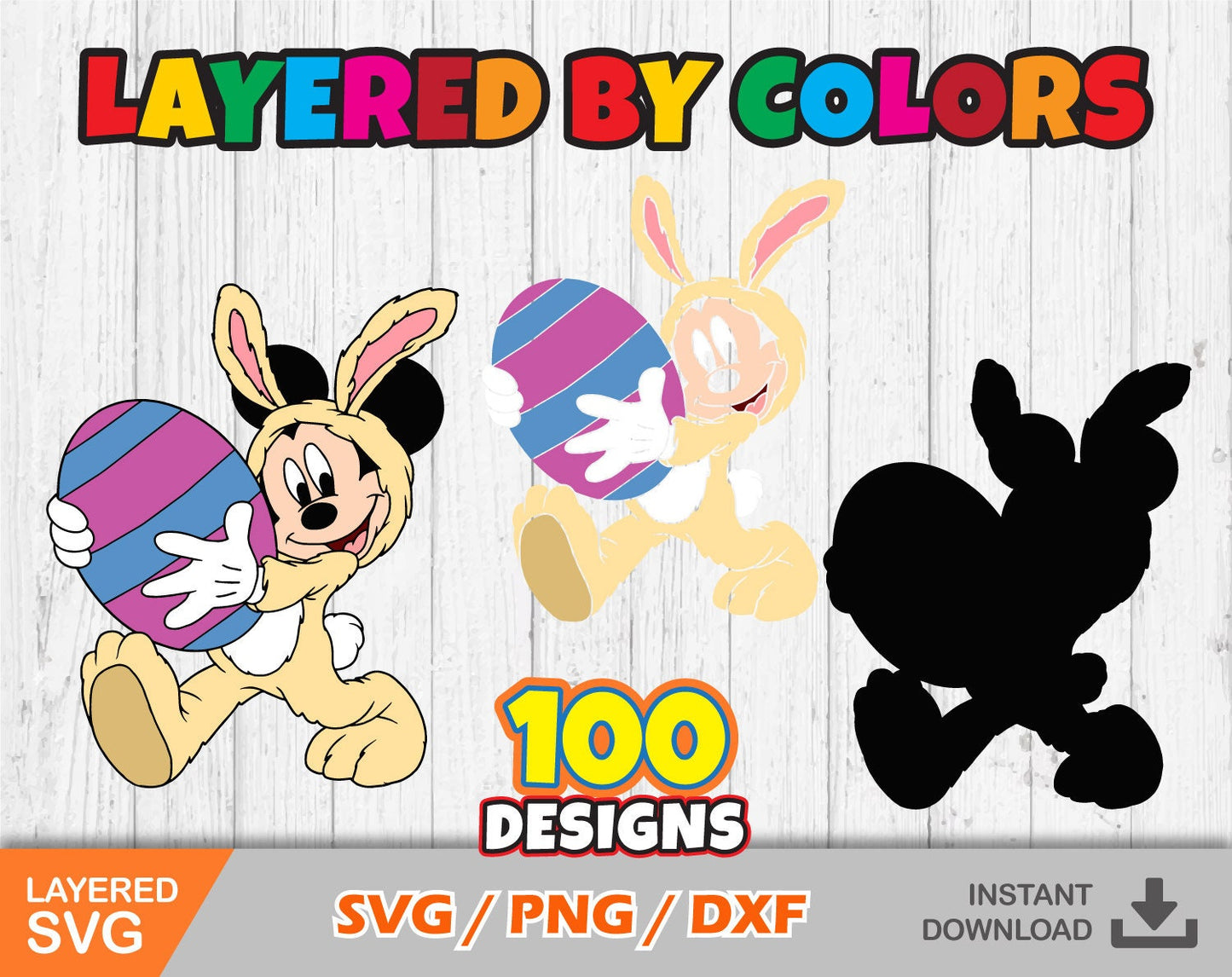 Mickey and Friends Easter clipart SVG Bundle