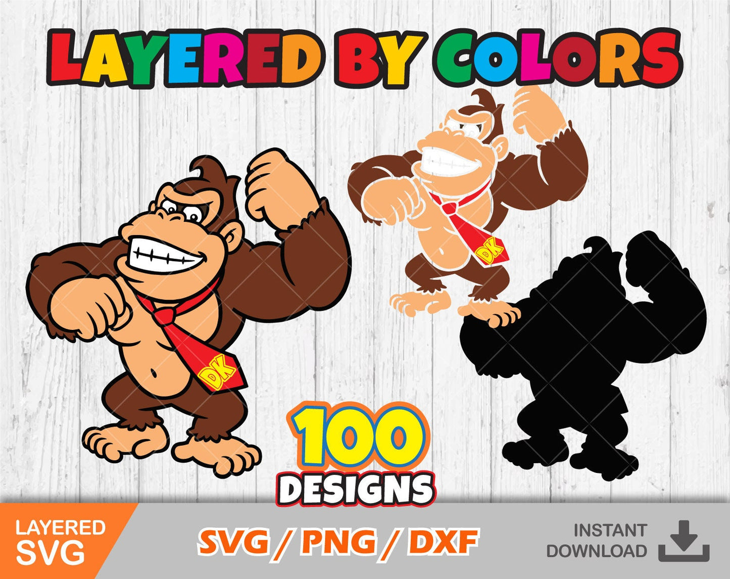 Donkey Kong clipart SVG Bundle
