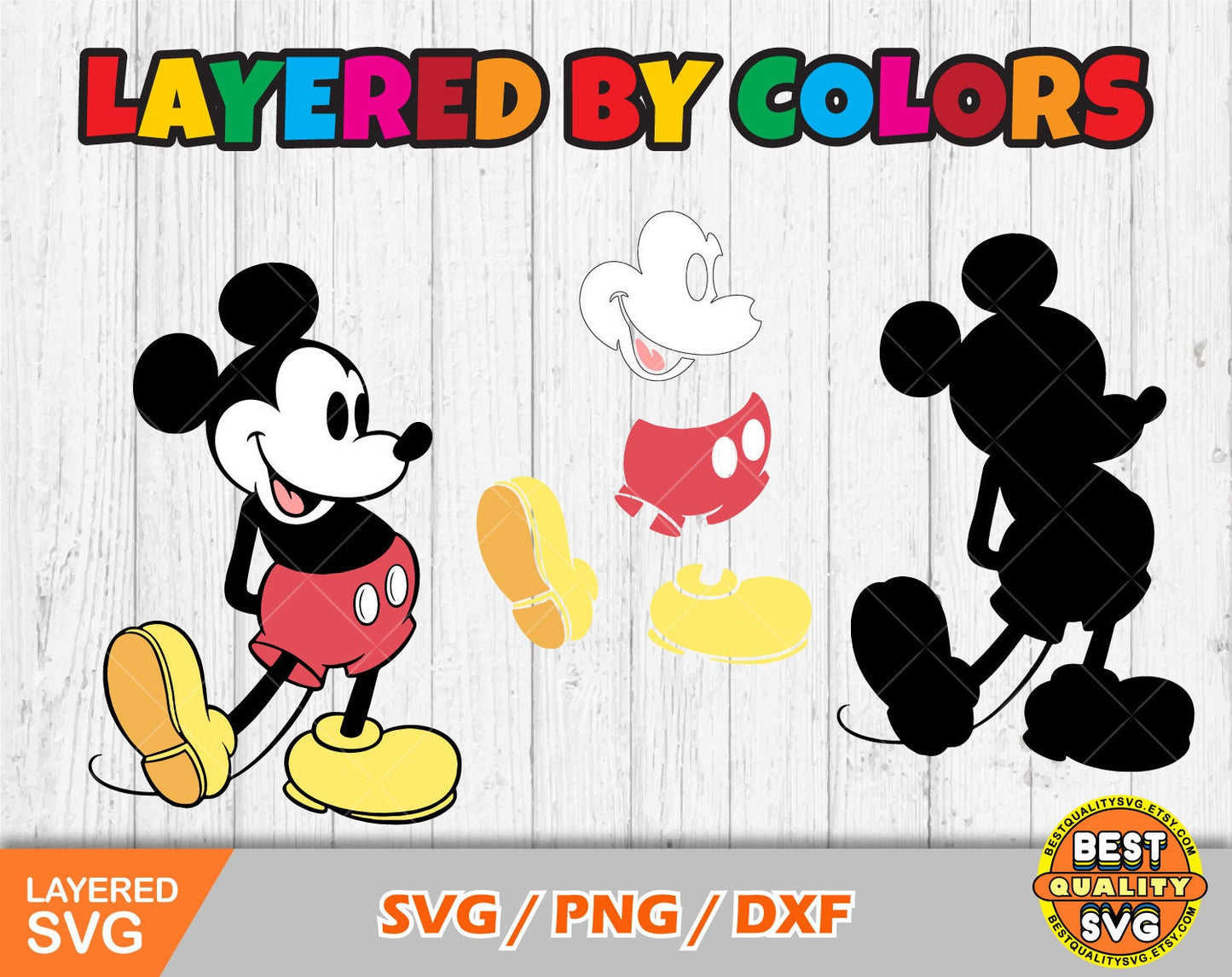 Classic Mickey Mouse 100 cliparts SVG Bundle