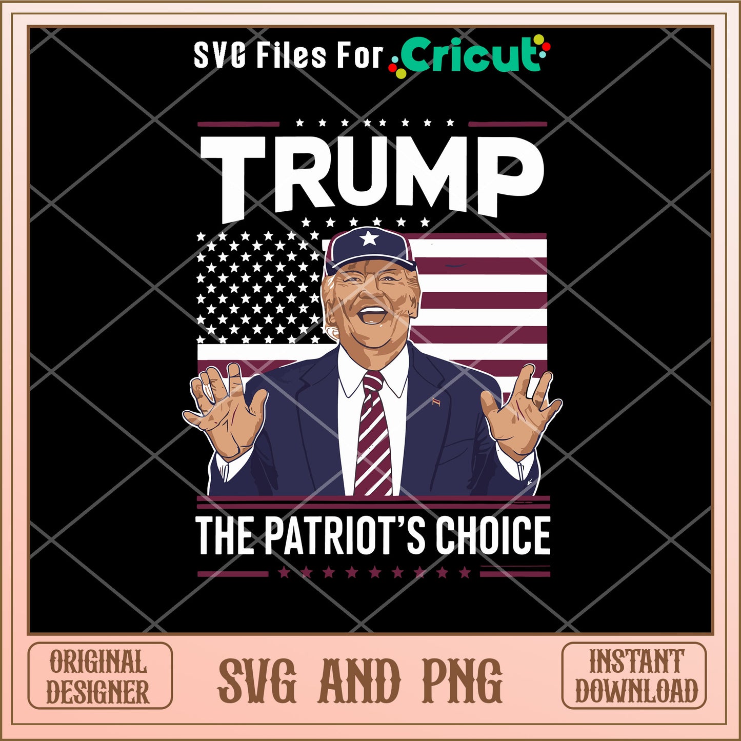 Trump the patriot's choice SVG