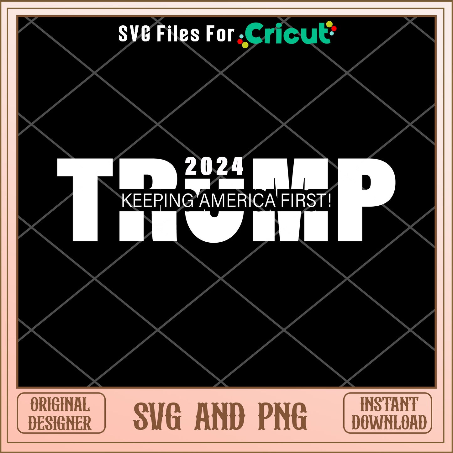 Keeping america first trump 2024 SVG
