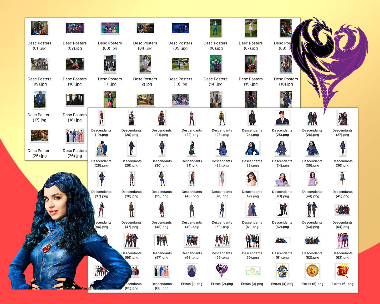 Descendants PNG Clipart bundle