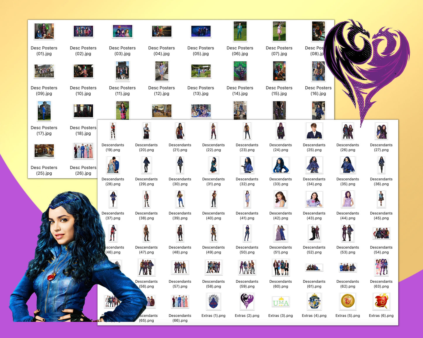 Descendants Clipart PNG bundle