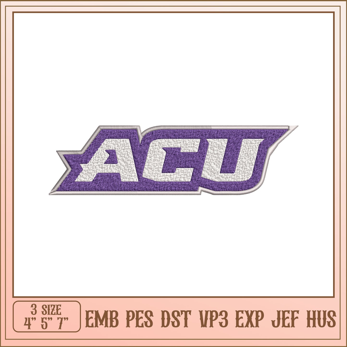 ACU Embroidery Design - 3 Sizes