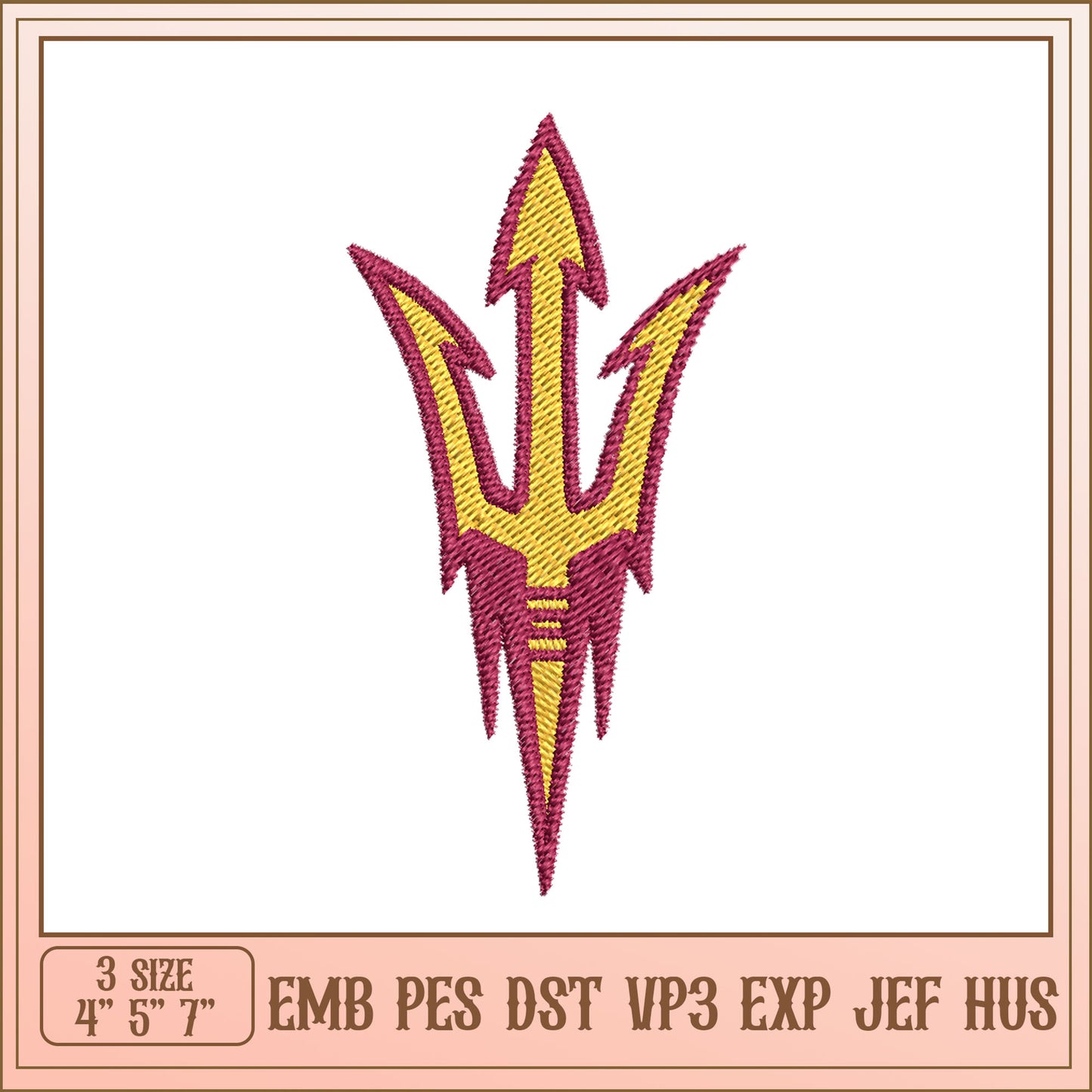 ASU Sun Devils Embroidery Design