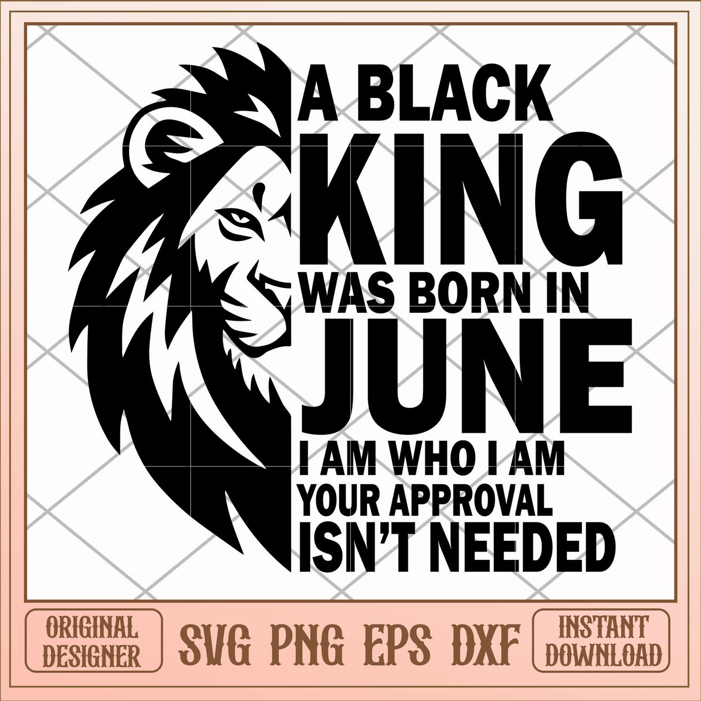 A black king was born in June svg, black king svg, birthday svg