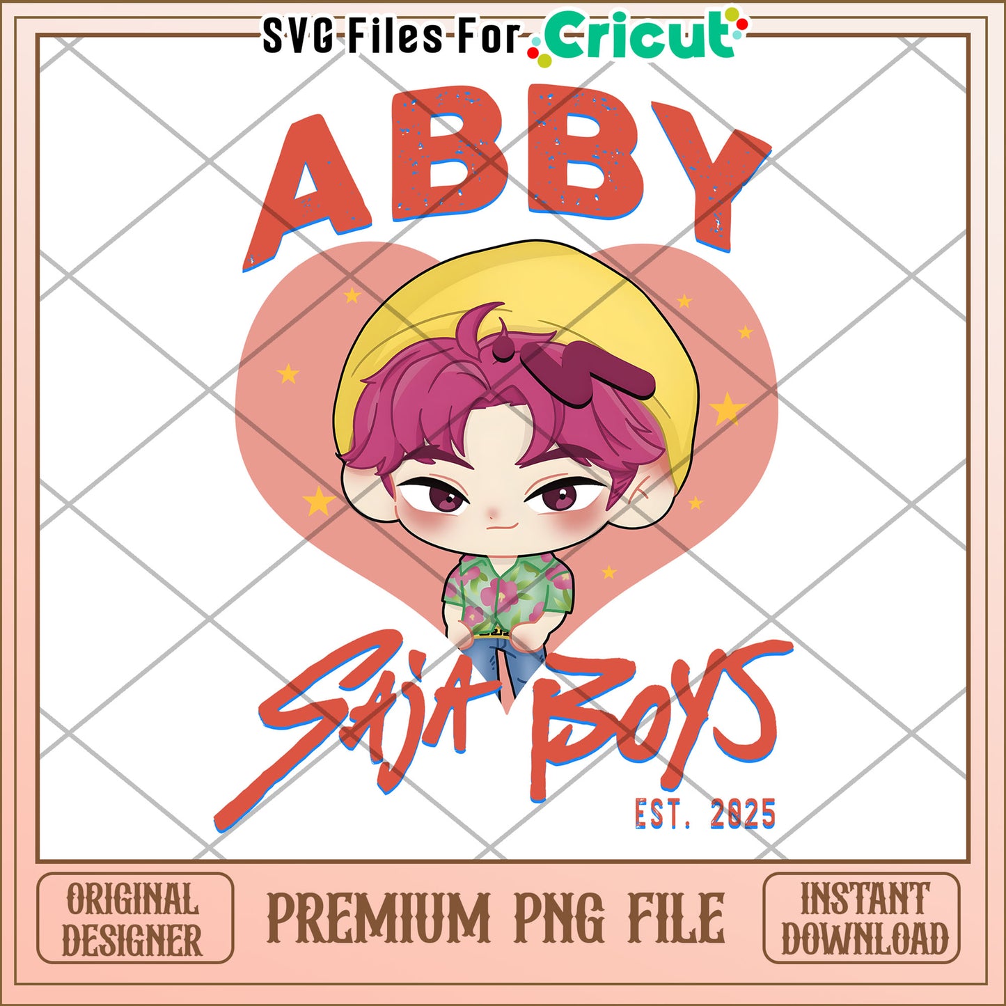 Abby saja boys png, kpop cartoon png, saja boys png