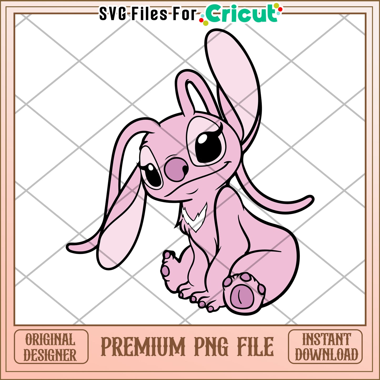 Adorable Angel Stitch PNG Cricut File
