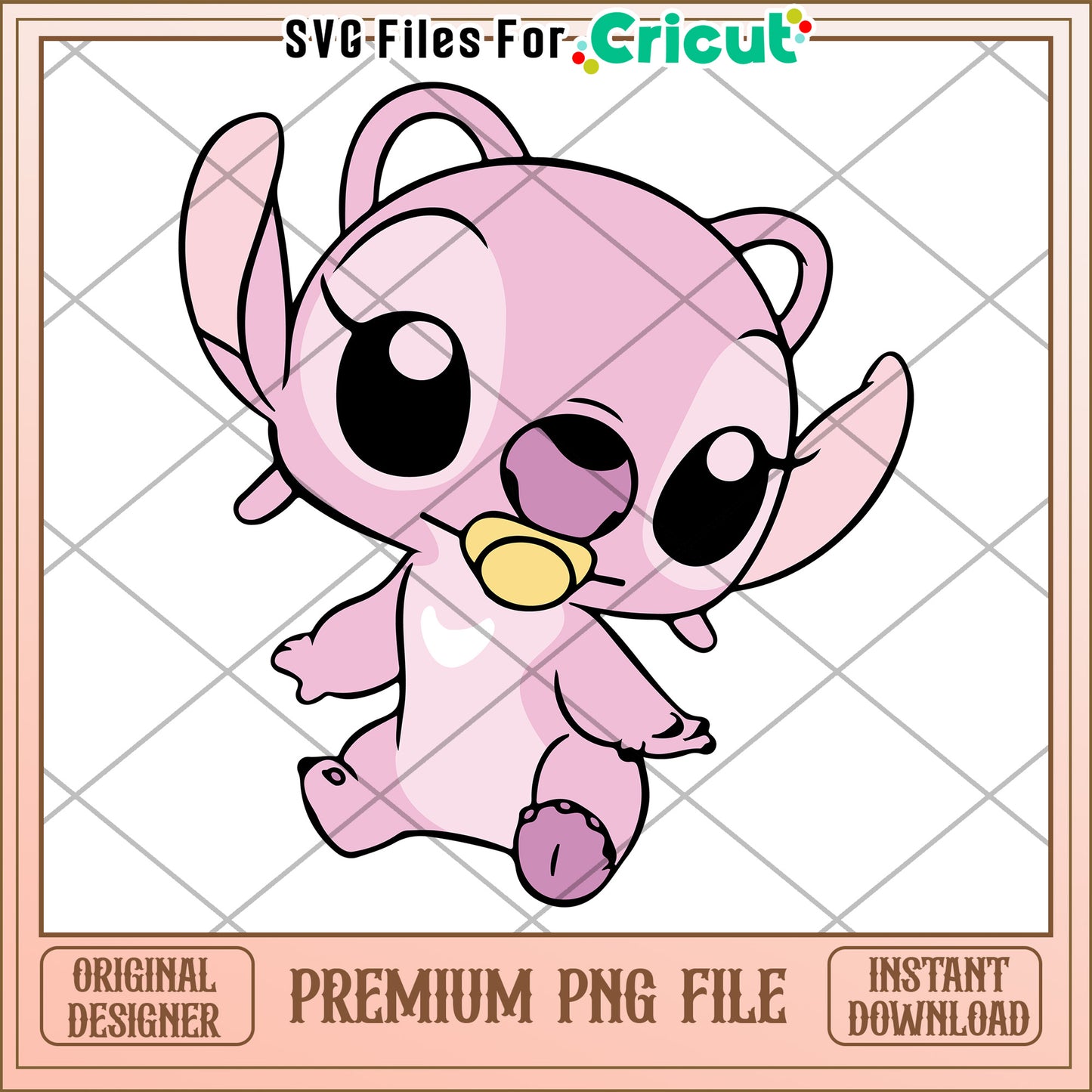 Adorable Angel Stitch PNG for Cricut